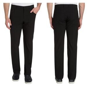 Men's Alberto Stone Ceramica Straight Leg Modern Fit Pants Black Size W36 L34